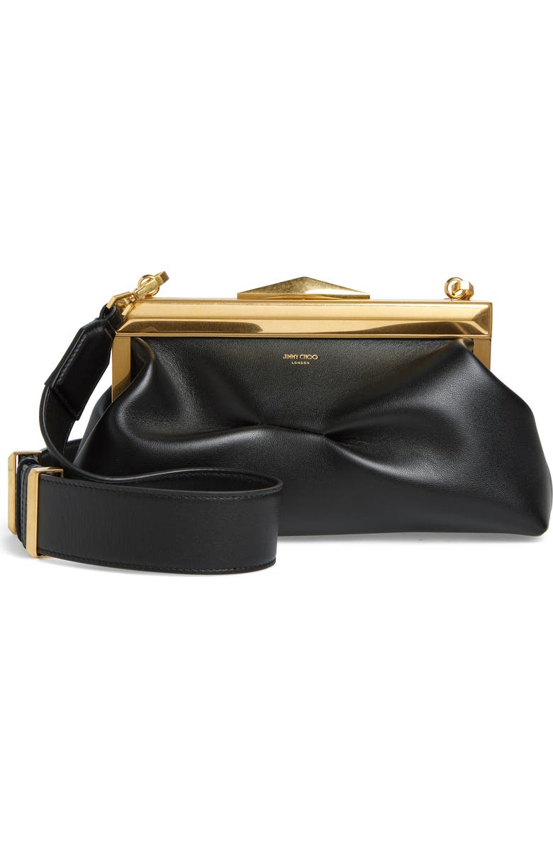 Jimmy Choo Diamond Leather Frame Clutch, Main, color,