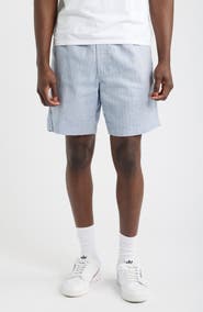 Wax London Kurt Stripe Cotton & Linen Shorts