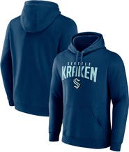 FANATICS Men's Fanatics Branded Navy Seattle Kraken Special Edition 2.0 Wordmark Pullover Hoodie