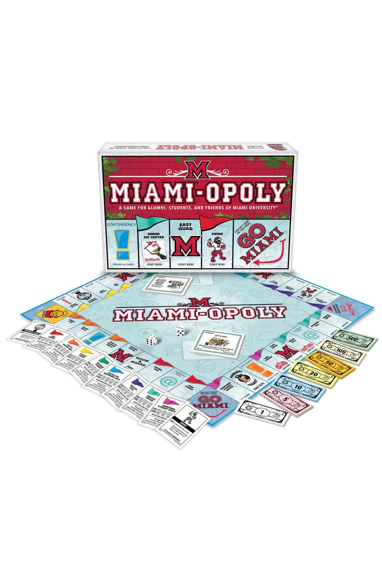 Miamiopoly University Themed Family Board Game, Ages 8+, Alternate, color, Multicolored
