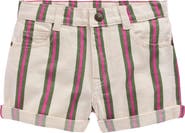 Mini Boden Kids' Stripe Denim Shorts