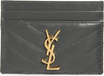 Saint Laurent Cassandre Matelassé Leather Card Case | Nordstrom