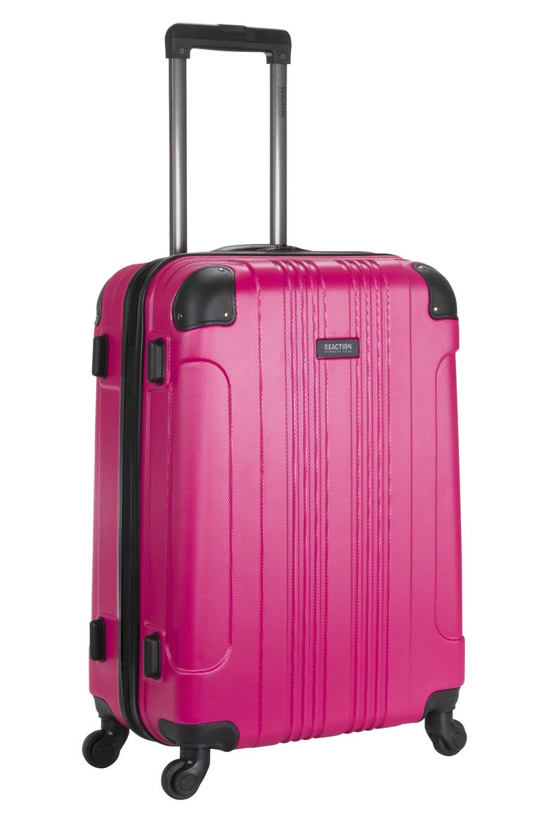 Out of Bounds Lightweight Hardside 4-Wheel Spinner Luggage, Alternate, color, MAGENTA