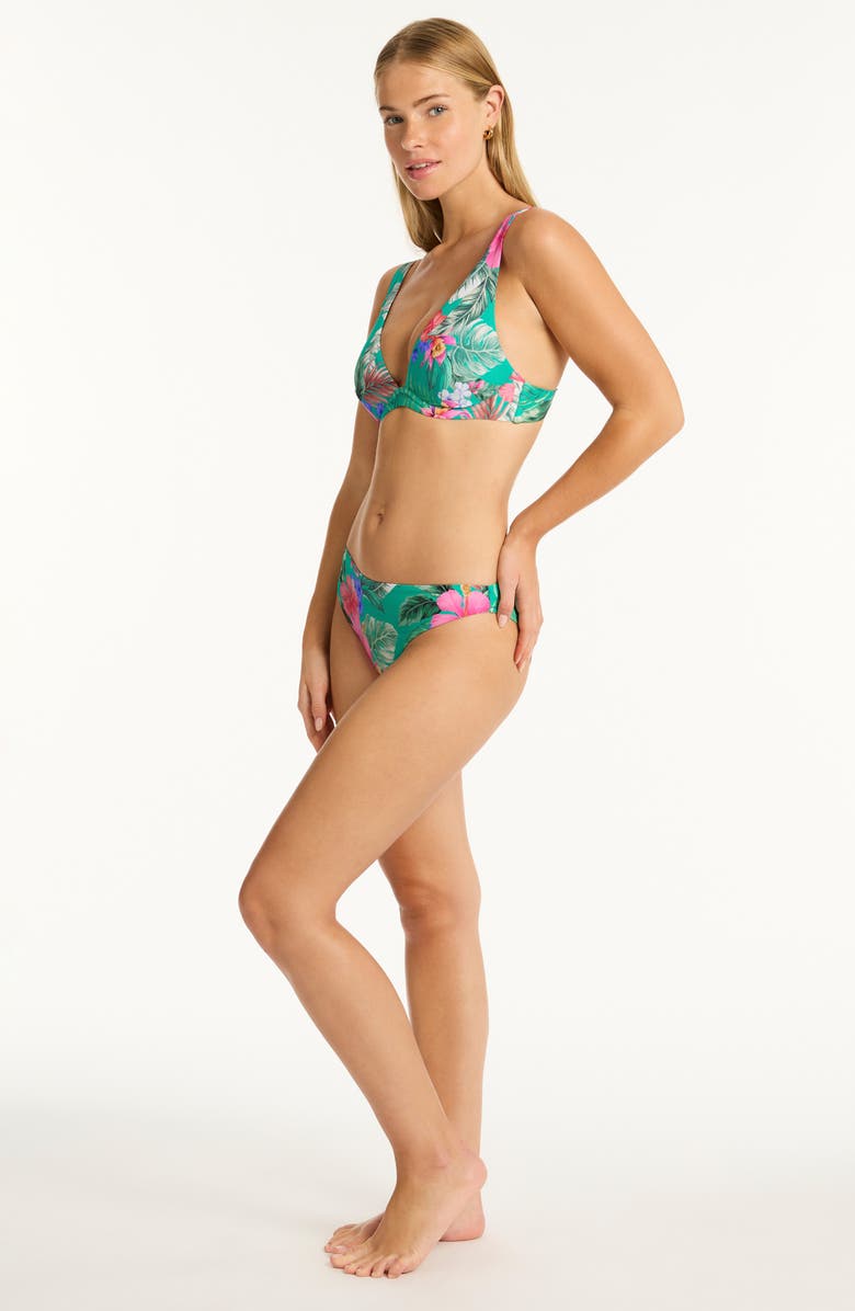 Sea Level Pacifico Regular Cheeky Bikini Bottoms, Alternate, color,
