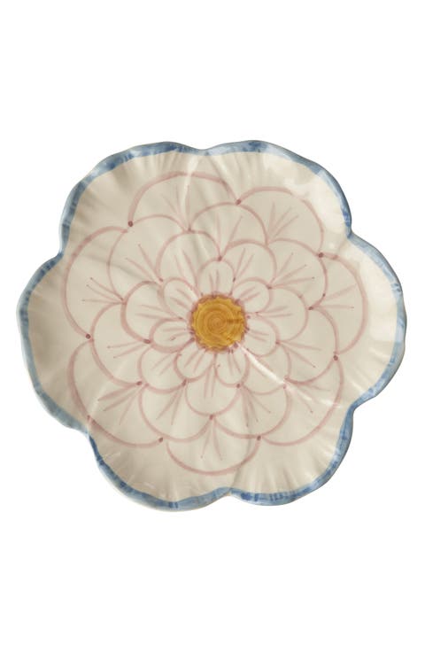 Set of 4 Flower Shaped Side Plates
