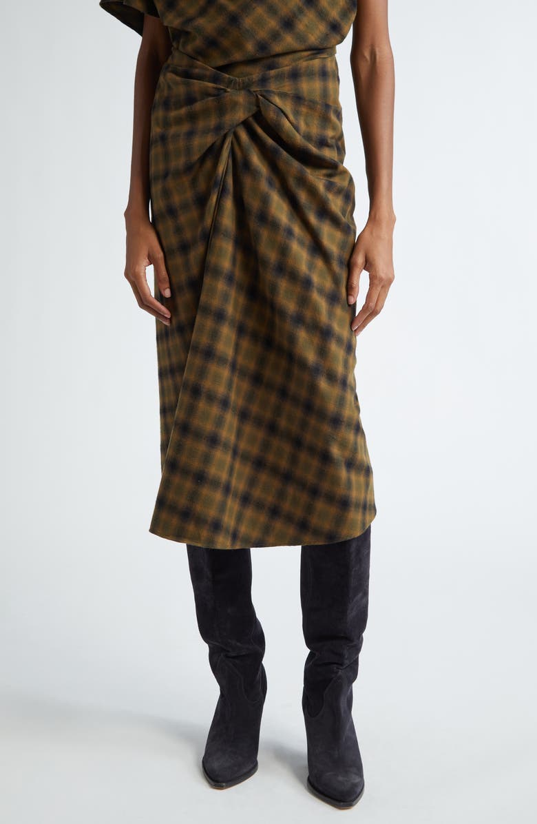 Isabel Marant Étoile Tijuana Plaid Cotton Skirt, Main, color,