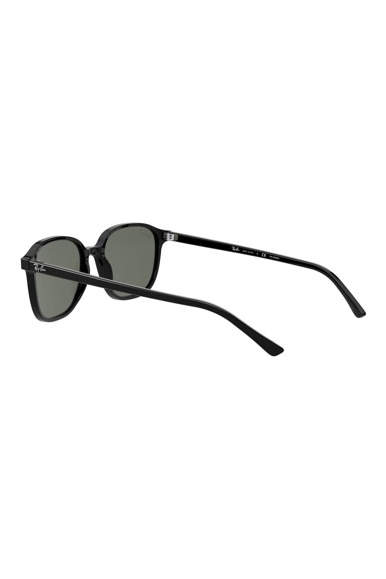 53mm Polarized Square Sunglasses, Alternate, color, BLACK/ GREEN