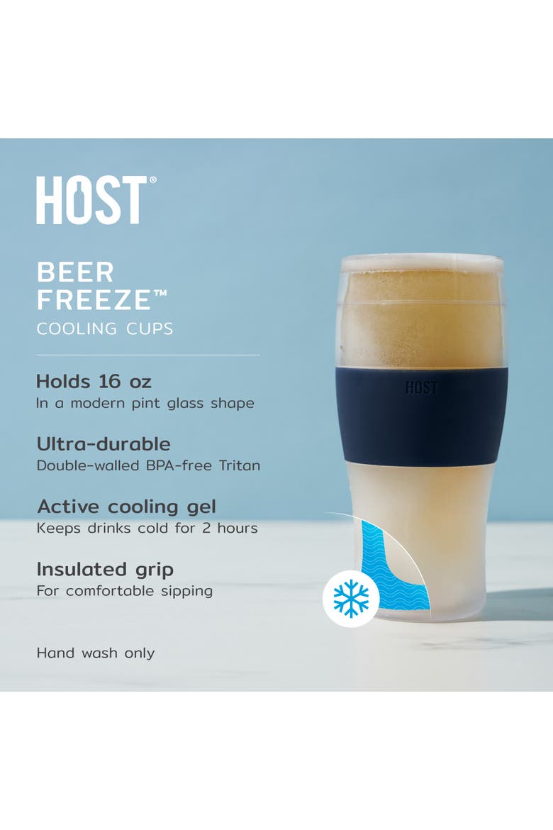 Beer FREEZE Cooling Cup Set of 2, Alternate, color, Varsity Blue