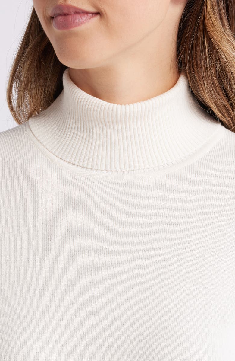 Anne Klein Short Sleeve Turtleneck Sweater, Alternate, color, 