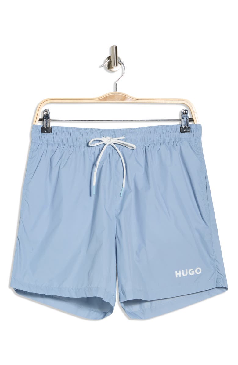 BOSS Haiti Swim Trunks, Main, color, Open Blue