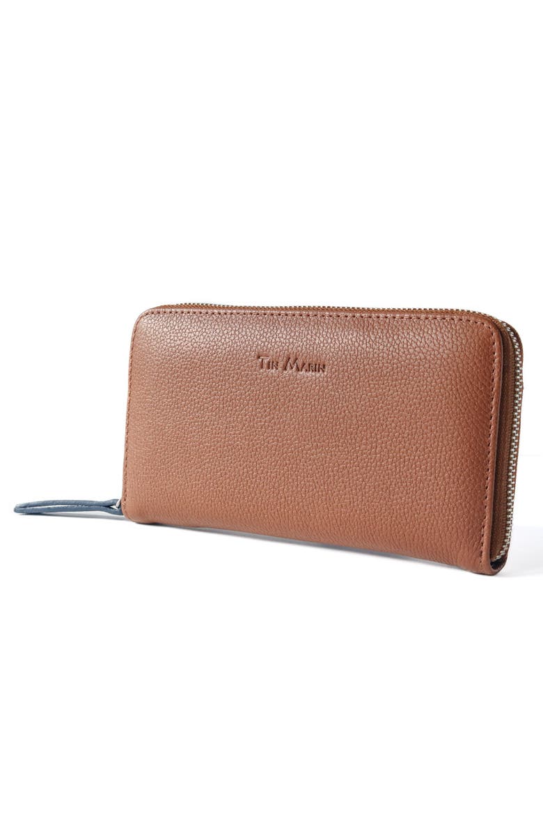 Tin Marin Camila Large Leather Wallet, Main, color, Tan