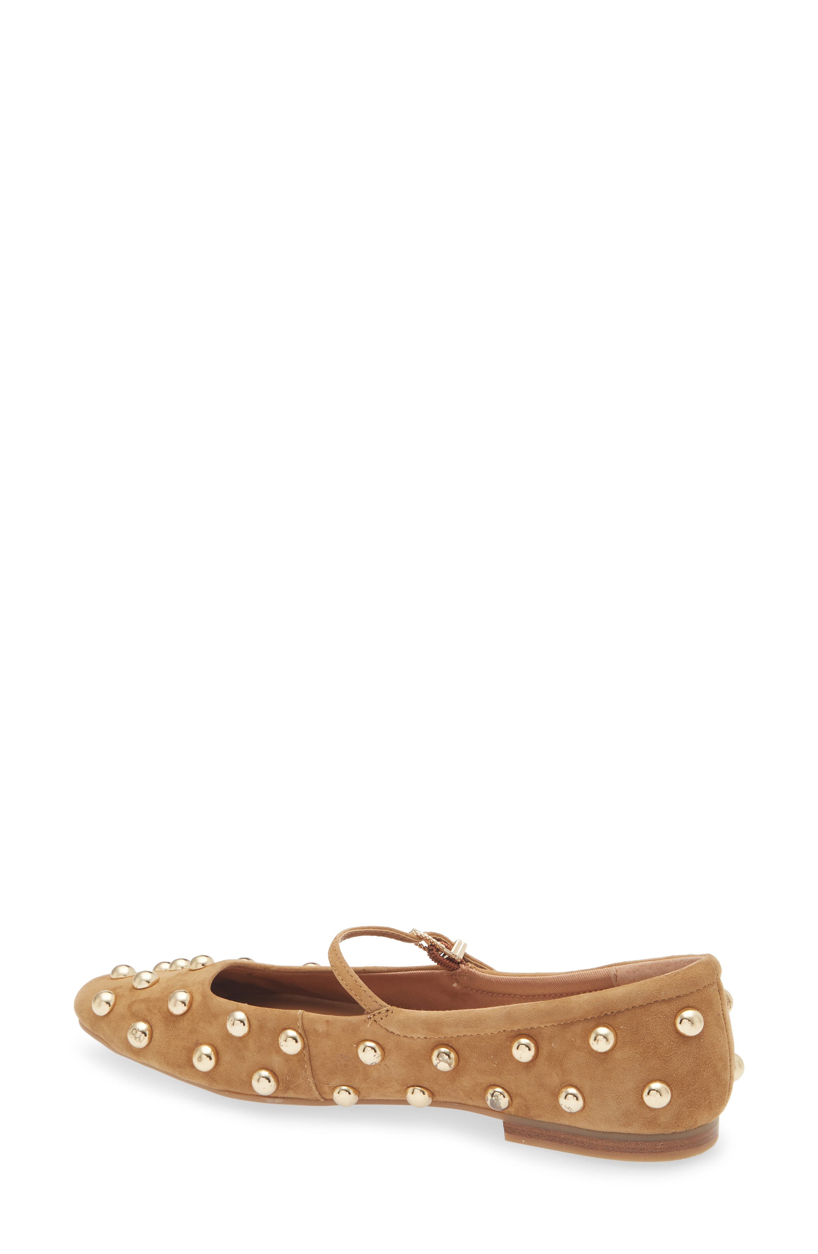 Alissa Studded Flat, Alternate, color, TAN SUEDE