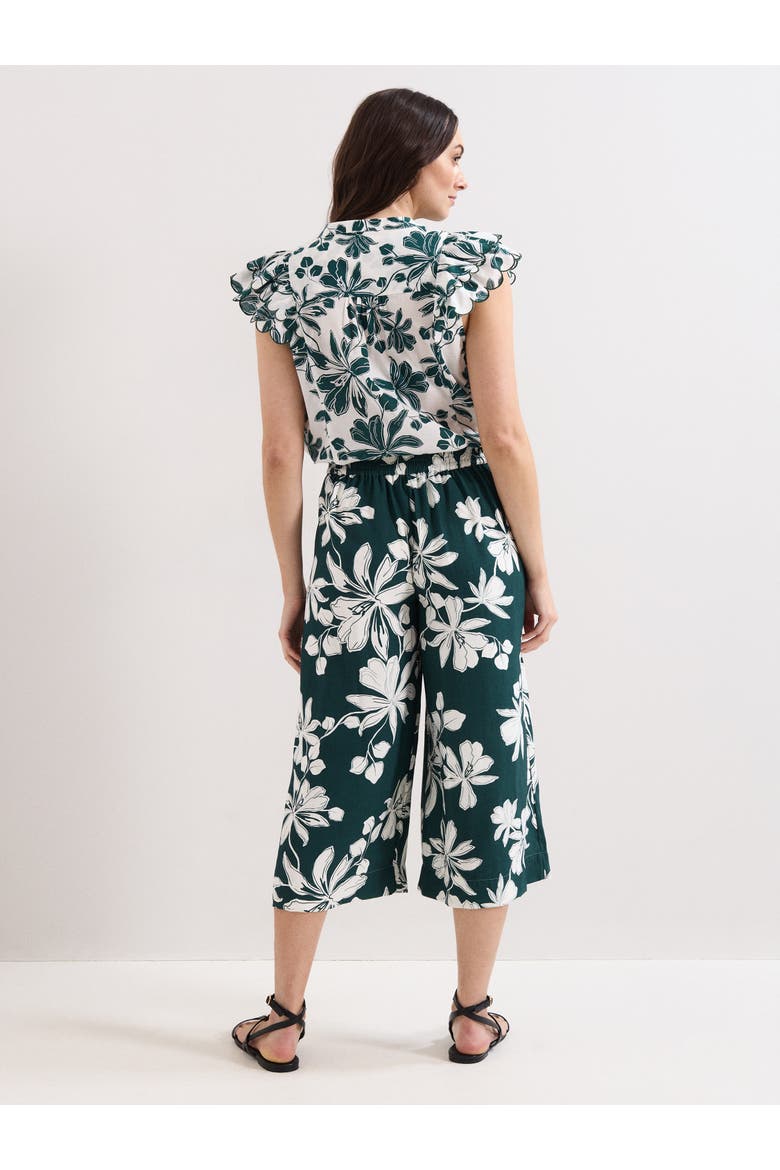 Josie Culotte Crop Trousers, Alternate, color, Green