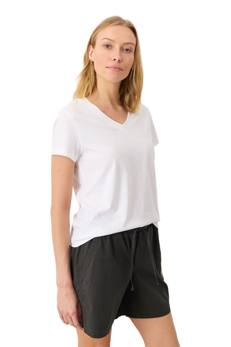 Organic Cotton Softspun Essential V-Neck Tee, Alternate, color, White
