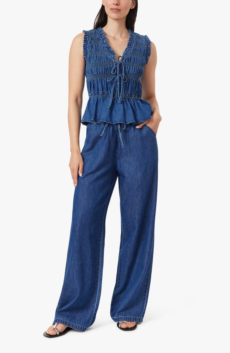 Habitual Drawstring Waist Wide Leg Jeans, Alternate, color, Laguna