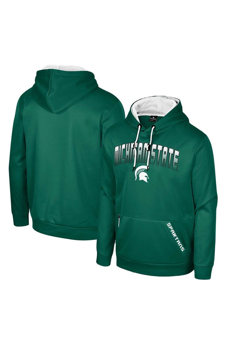 COLOSSEUM Men's Colosseum Green Michigan State Spartans Reese Pullover Hoodie, Main, color, Green