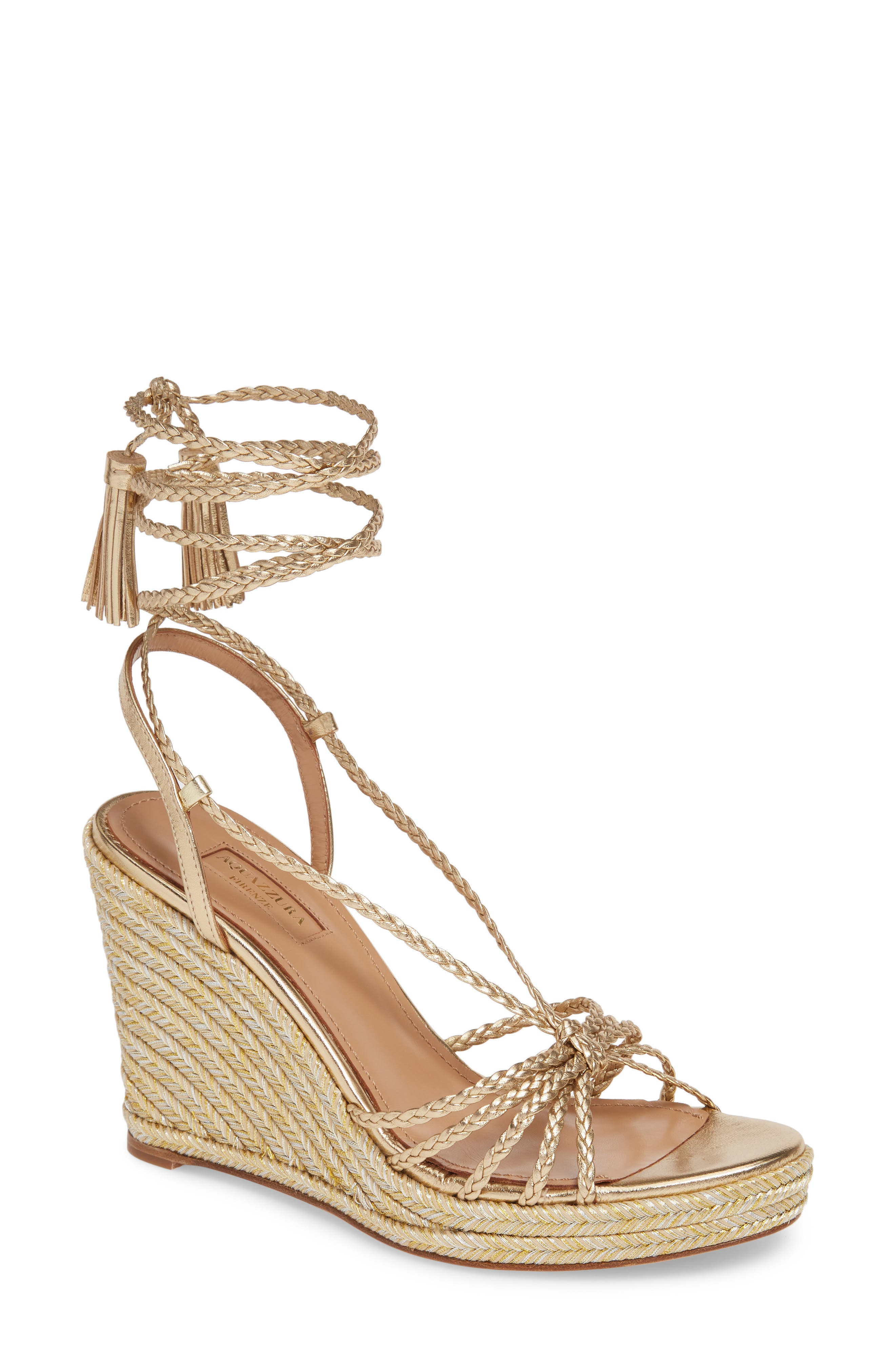 Aquazzura Savannah Wedge Sandal, Main, color, 