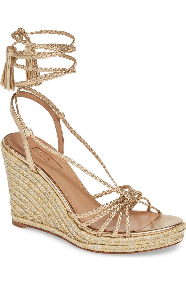 Aquazzura Savannah Wedge Sandal, Main, color,