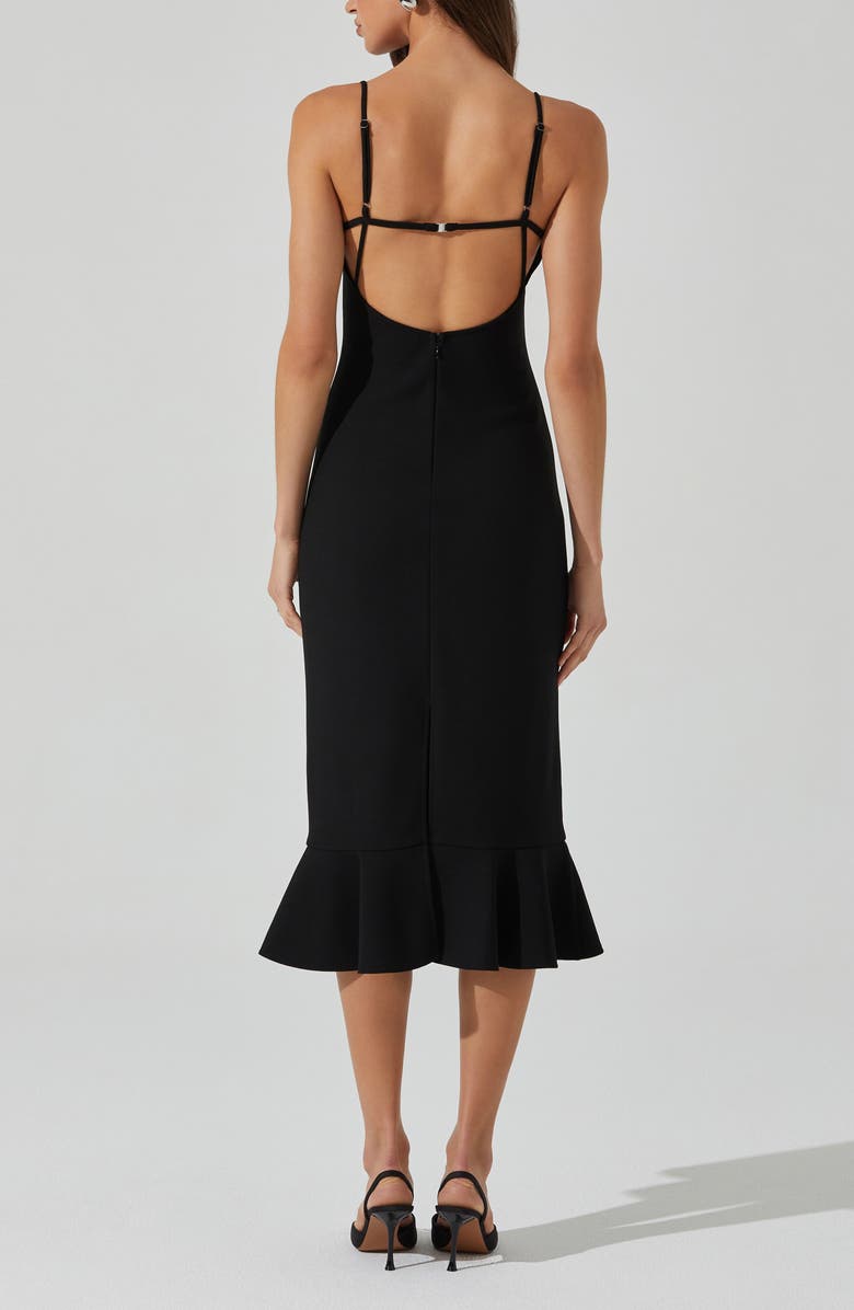 ASTR the Label Adana Bow Strap Ruffle Midi Dress, Alternate, color,