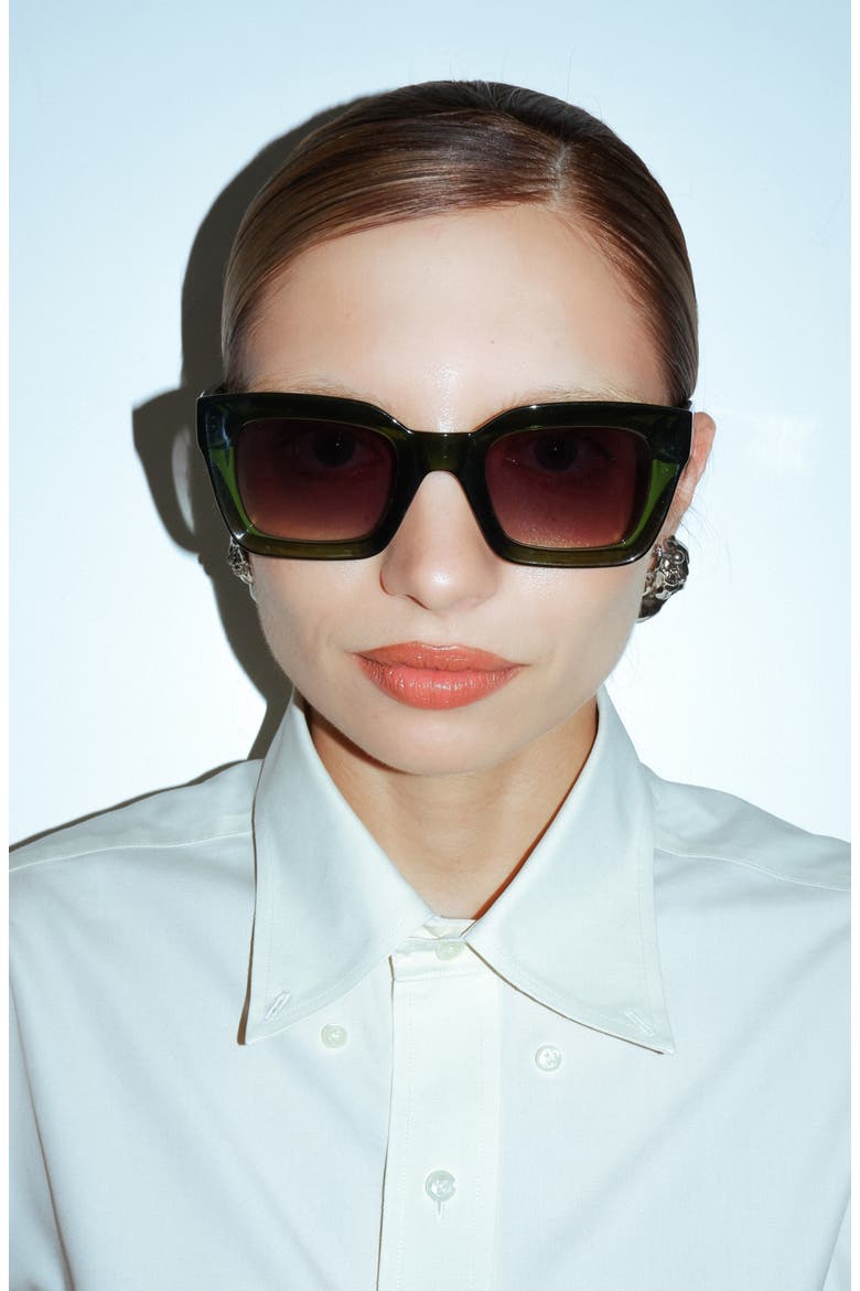 Onassis Sunglasses, Alternate, color, Moss Green