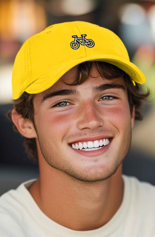 Shop Dalix Bike Embroidered Cycling Cap In Gold