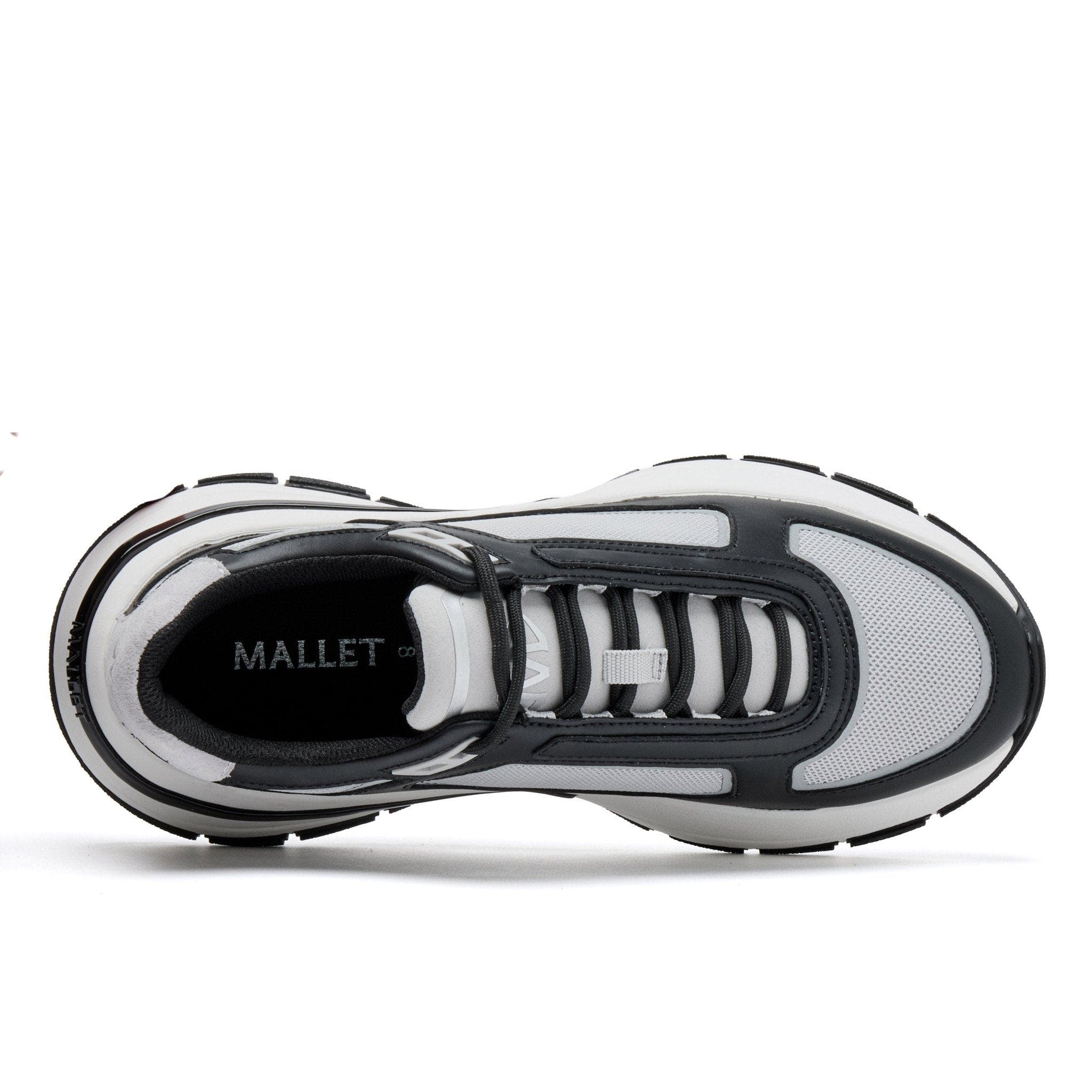 Alton Leather And Mesh Trainers, Alternate, color, Grey / Black