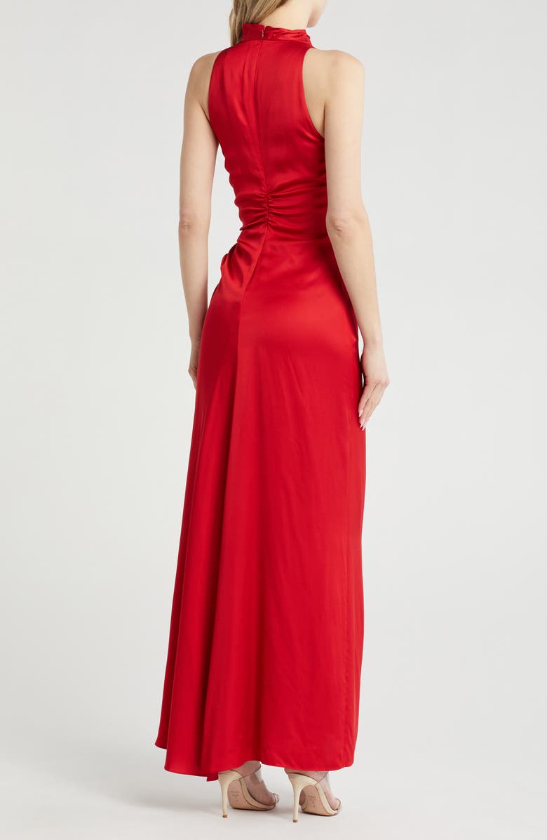 A.L.C. Inez Funnel Neck Gown, Alternate, color, Really Red