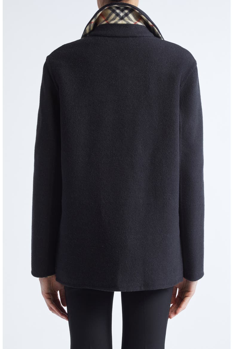 Double Face Wool Twill Overshirt, Alternate, color, BLACK/ SAND IP CHECK
