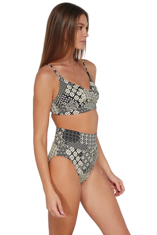 Sunsets Hannah High Waist In Venice Seagrass Texture