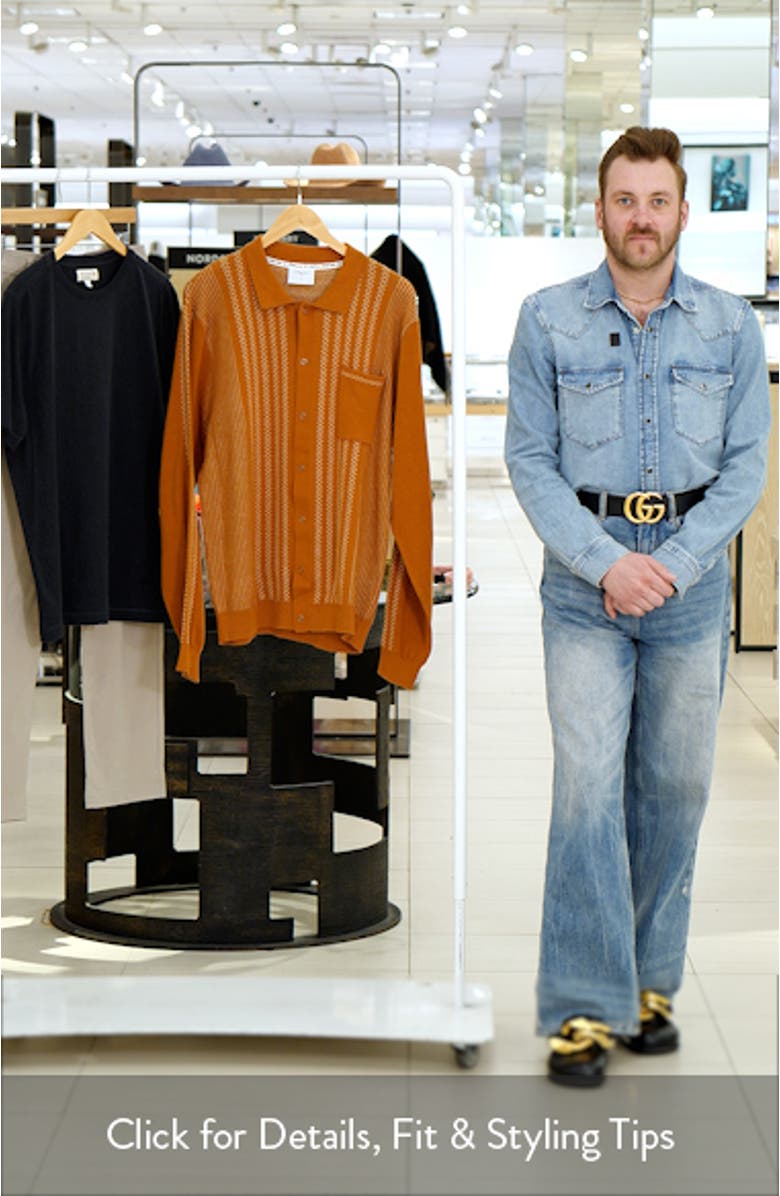 Bevel Stripe Snap-Up Cardigan, sales video thumbnail