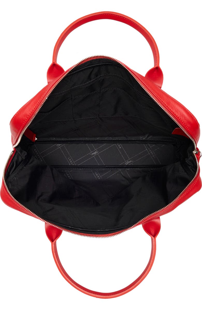 Longchamp Parisis Top Handle Briefcase, Alternate, color, Vermillion