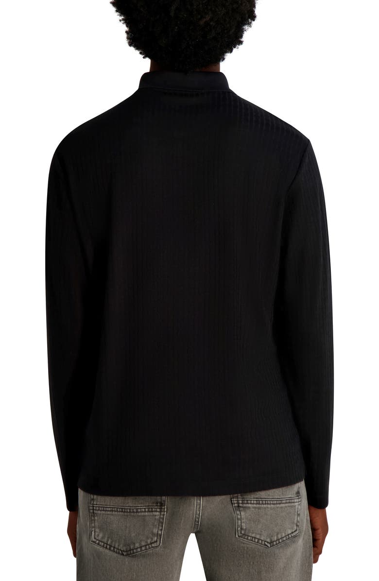 KARL LAGERFELD PARIS Quarter Zip Knit Polo, Alternate, color, Black