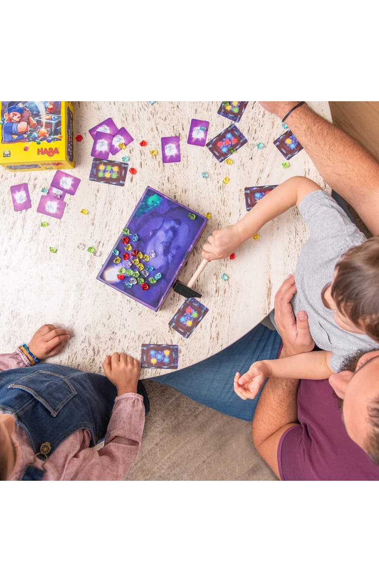 HABA Hammer Time A Fun Kids Treasure Hunt Board Game, Family Party Game with Gems & Strategy for Ages 5+, Alternate, color, Yellow Multi