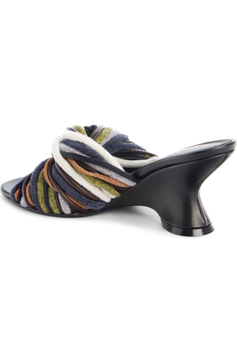 Dries Van Noten Dented Wedge Slide Sandal, Alternate, color, Black Multi