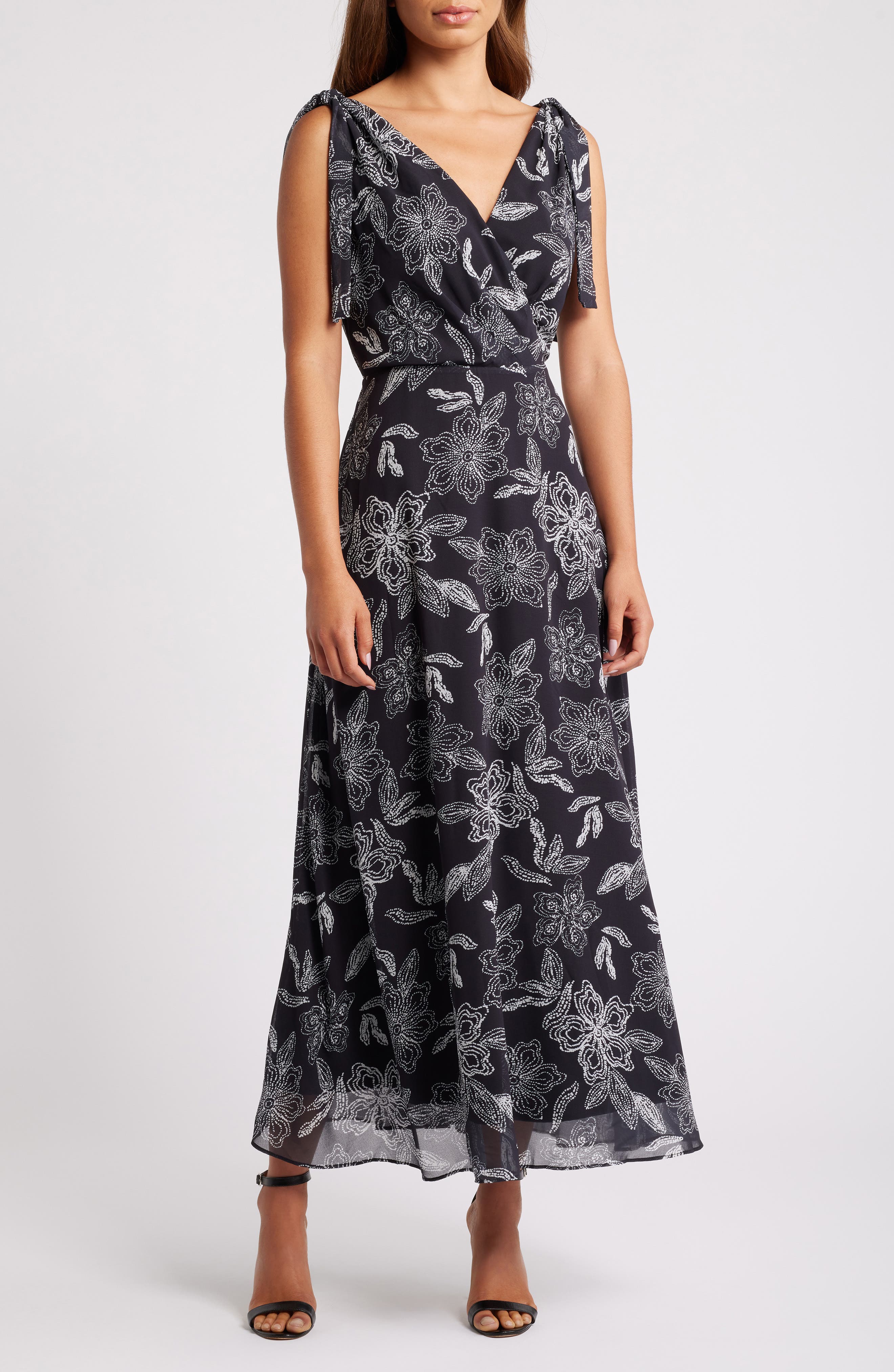 Chelsea28 Tie Shoulder Maxi Dress