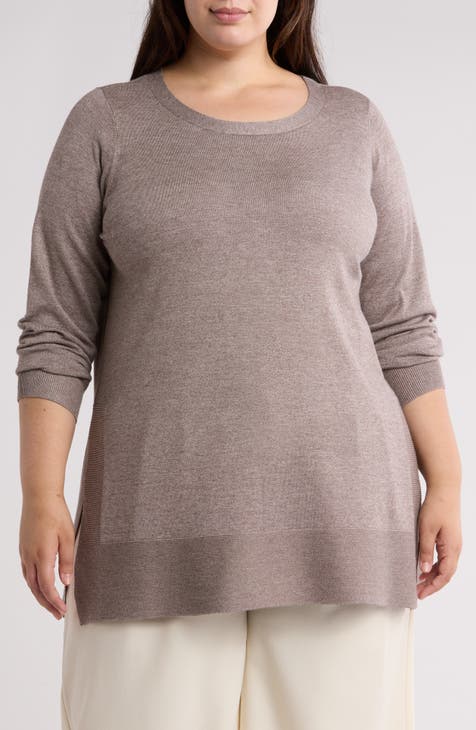 Split Hem Sweater (Plus)