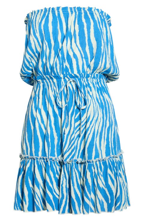 Strapless Cover-Up Mini Sundress