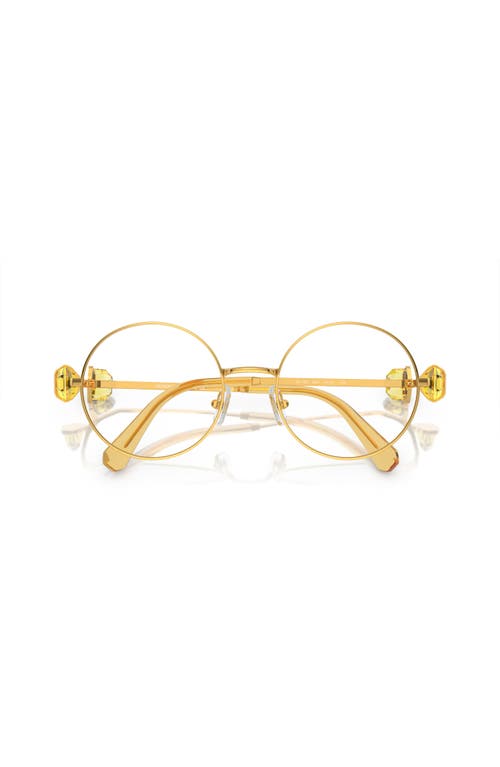 Swarovski 53mm Round Optical Glasses In Gold