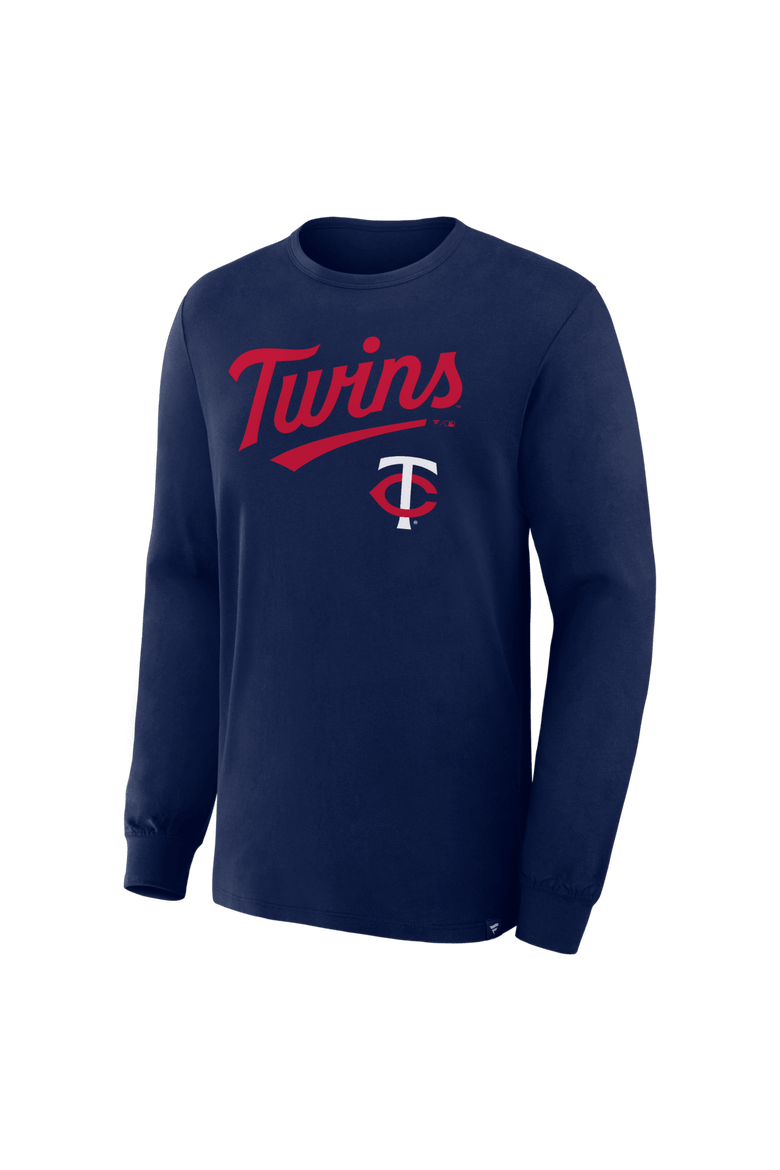 Men's Fanatics Navy Minnesota Twins Lock-Up Legacy Long Sleeve T-Shirt, Alternate, color, Navy