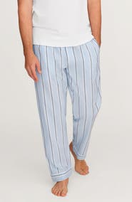 Petite Plume Stripe Cotton Twill Pajama Pants