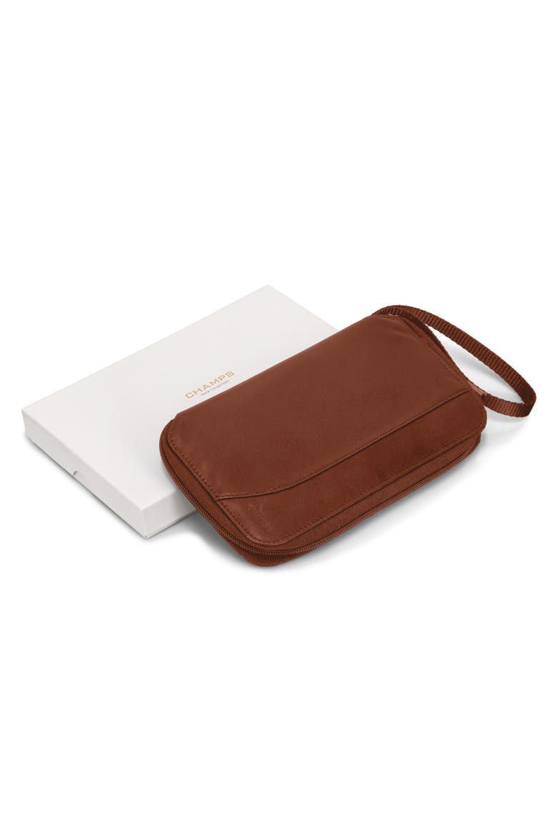 Leather Passport Case, Alternate, color, BROWN