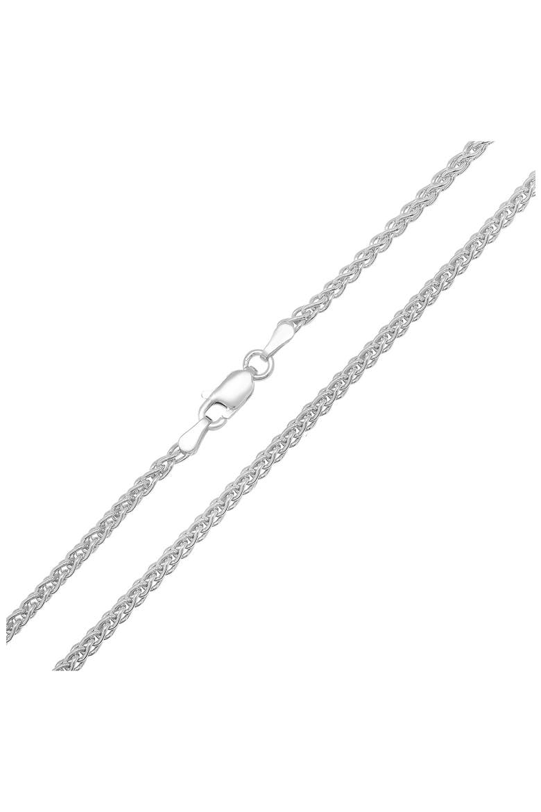 Sterling Silver Foxtail Wheat Chain Necklace, Alternate, color, SILVER