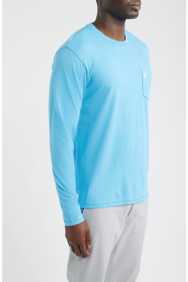 Blue Agave Long Sleeve Pocket T-Shirt, Alternate, color, MALIBLU