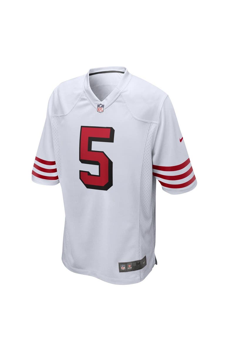 Nike Men's Nike Trey Lance White San Francisco 49ers Alternate Game Jersey, Alternate, color,