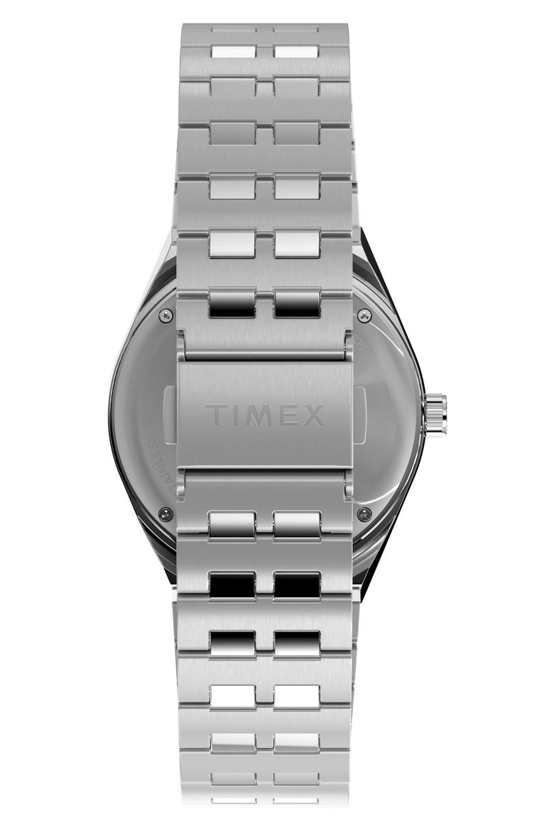 x Peanuts® Q Timex® GMT Bracelet Watch, 38mm, Alternate, color, STAINLESS STEEL