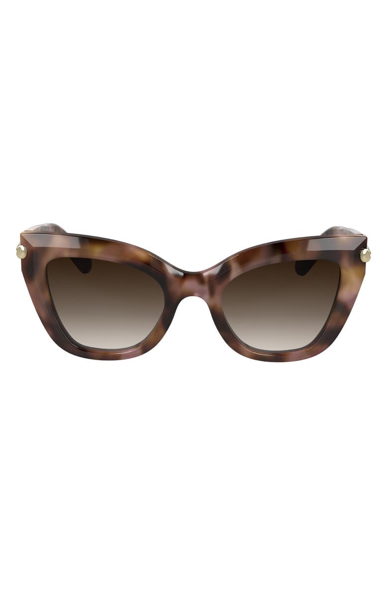 Longchamp Roseau 50mm Gradient Cat Eye Sunglasses, Main, color, Rose Havana