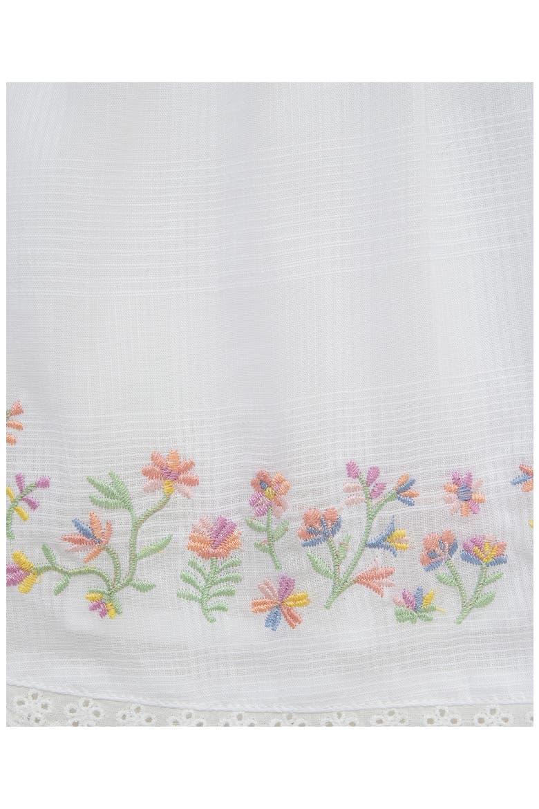 Garden Border Print Top, Leggings & Headband, Alternate, color, WHITE/ PINK