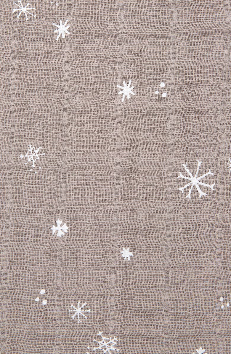 little unicorn Cotton Muslin Swaddle Blanket, Alternate, color, Snow Flurries