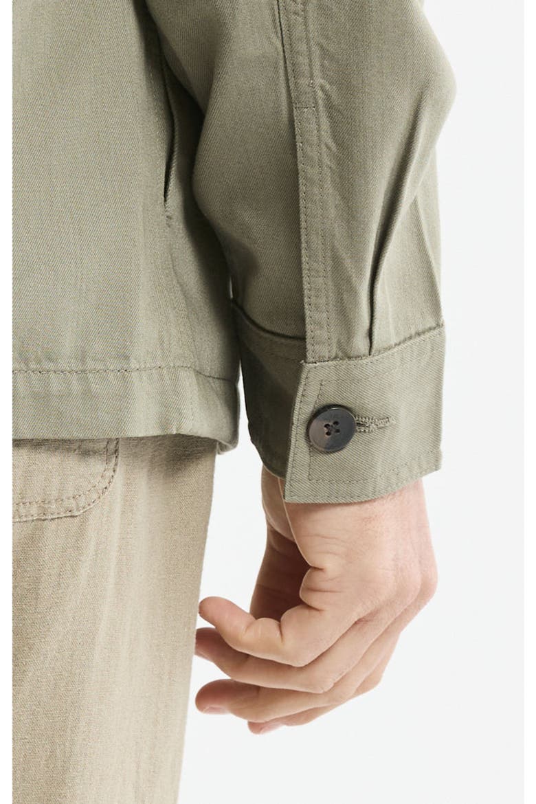 Rayon Lyocell Military Shirt Jacket, Alternate, color, Green