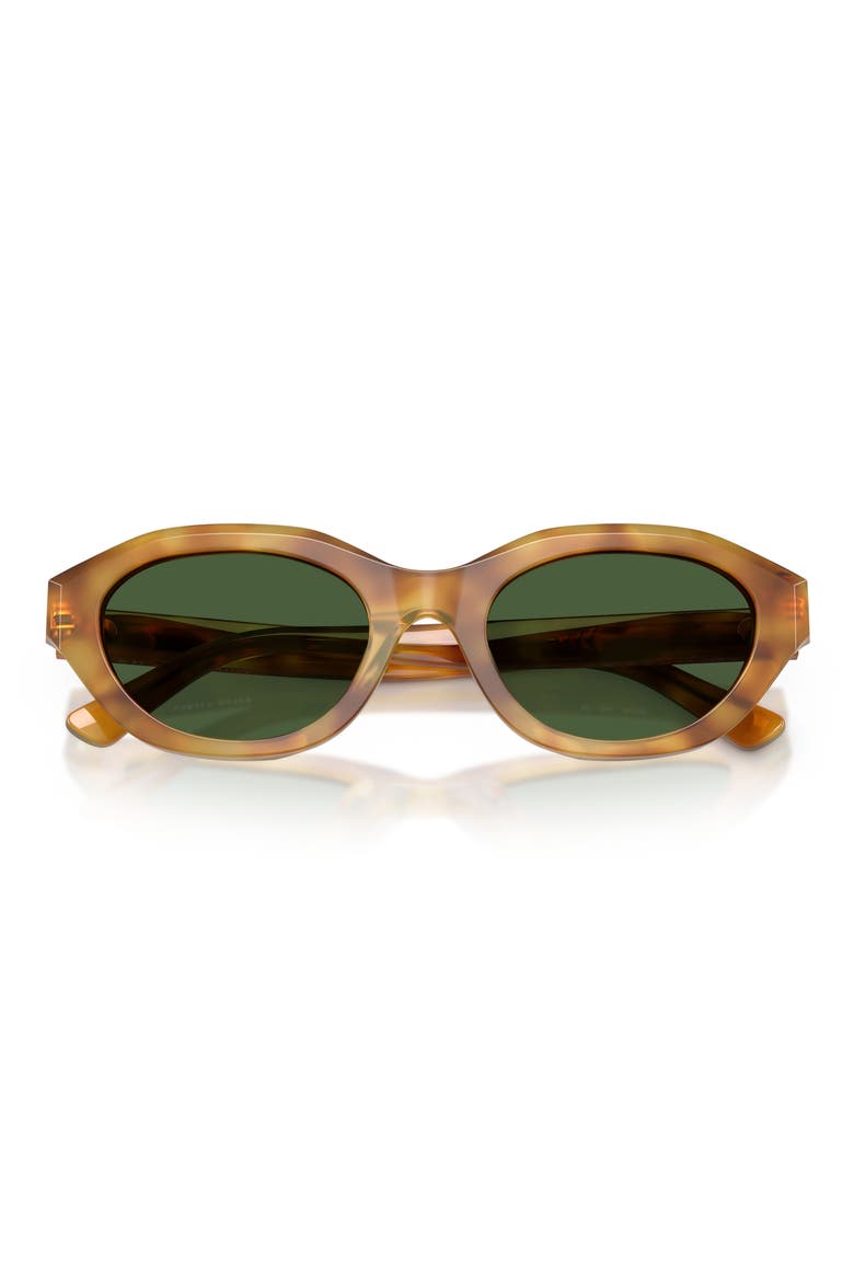 PH4237U 52mm Cat Eye Sunglasses, Alternate, color, SHINY TORTOISE BROWN / GREEN